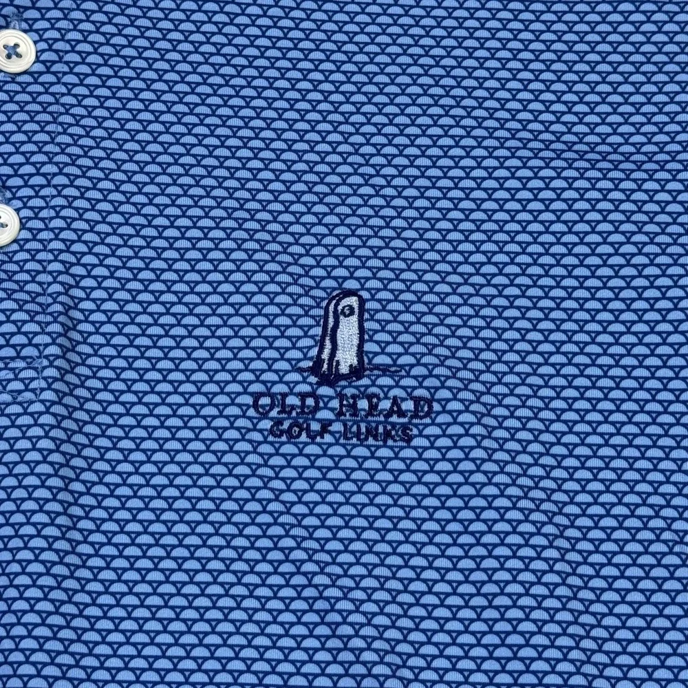 Holderness & Bourne Old Head Golf Polo Shirt Men M Blue Edwards Windsor & Oxford